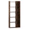 Wooden 6-Tier Bookshelf with Wall Anchor Kit and Open Shelves for Living Room